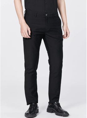 20XXK90601 90701利家男士夏季新款时尚修身百搭中腰窄脚休闲长裤