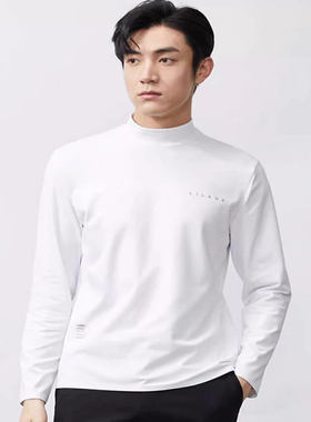 23QTX3111 3071 3072 3052S春秋新款休闲半高领修身打底长袖T恤男