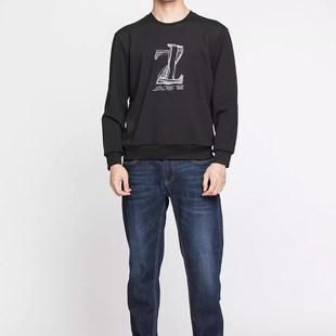 商务简约大气字母印花圆领长袖 时尚 卫衣T 新款 20CTX0011Y利家春季