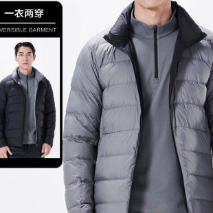 休闲两面穿轻薄羽绒服男 秋冬立领拉链款 23DBR0011 0012Y利家新款