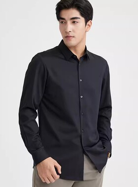 A4CZC0013 0014 0015S春季商务绅士正装通勤纯色修身长袖衬衫男士