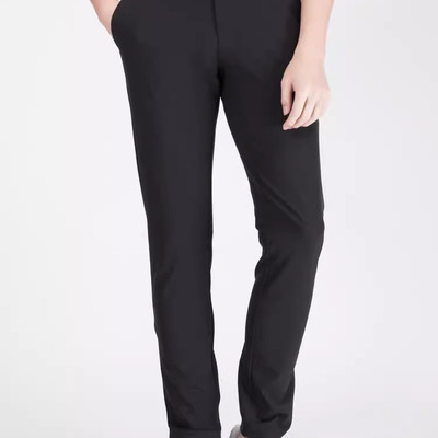 7QXK90201利男装春秋季新款商务时尚修身黑色刺绣弹力百搭休闲裤