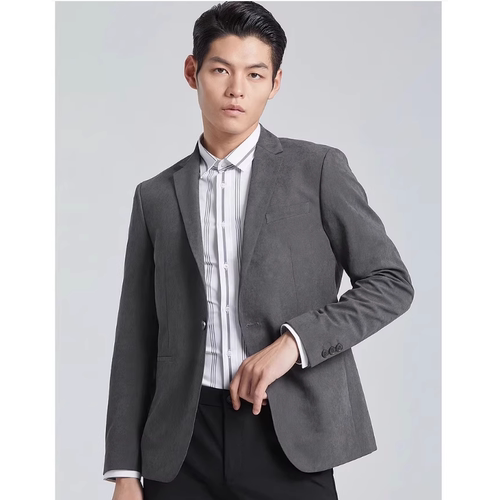G4CDX021SA利家男春季24年新款商务通勤简约微绒面修身单西服外套