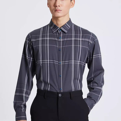Q1CXC0011S利家男装商务春款休闲时尚商务条纹设计百搭微阔版衬衣
