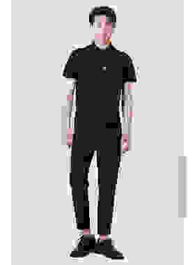 Q1XTX1101 1161 1162 1181S男装夏季新款翻领休闲黑色百搭短袖T恤