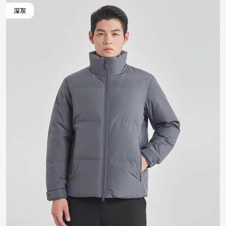 休闲立领舒适纯色羽绒服男装