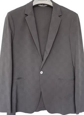 Q3CKF311SA利家男士春季简约修身弹力薄款单西平驳领休闲空调服