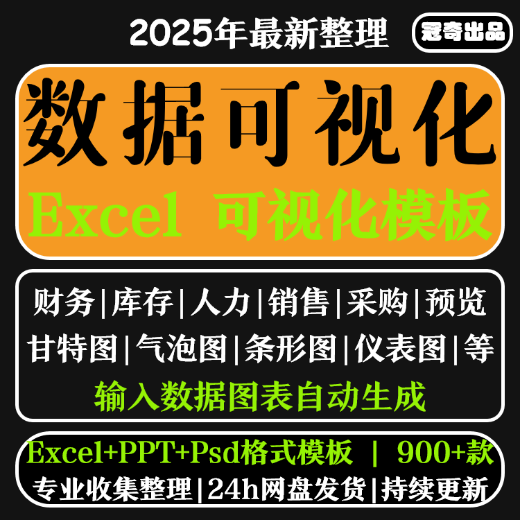 销售数据分析可视化蓝色科技感大屏excel可视化模板财务销售分析