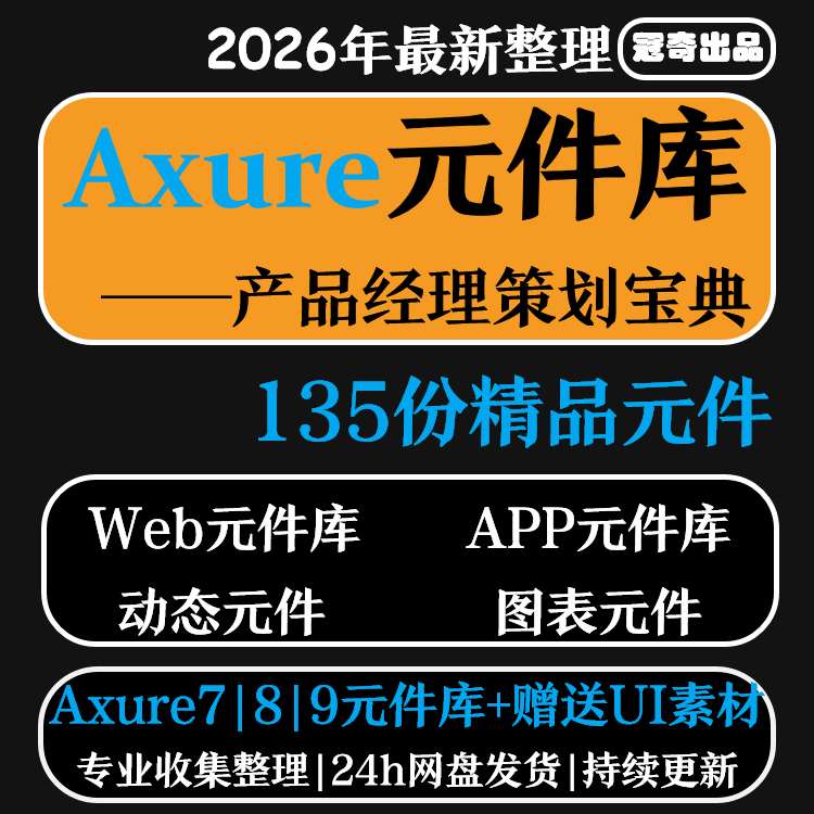 Axure模板900套源文件高保真APP原型产品经理RP原型模板元件库