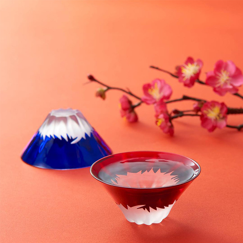【正版】富士山清酒杯套装 祝杯 日本手工制 礼品 爱酒人士必收藏