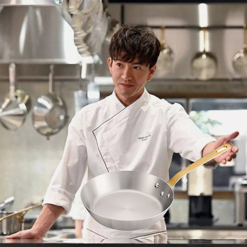 【中尾铝业】高端不锈钢平底锅 电磁炉兼容 日剧《东京大饭店》款