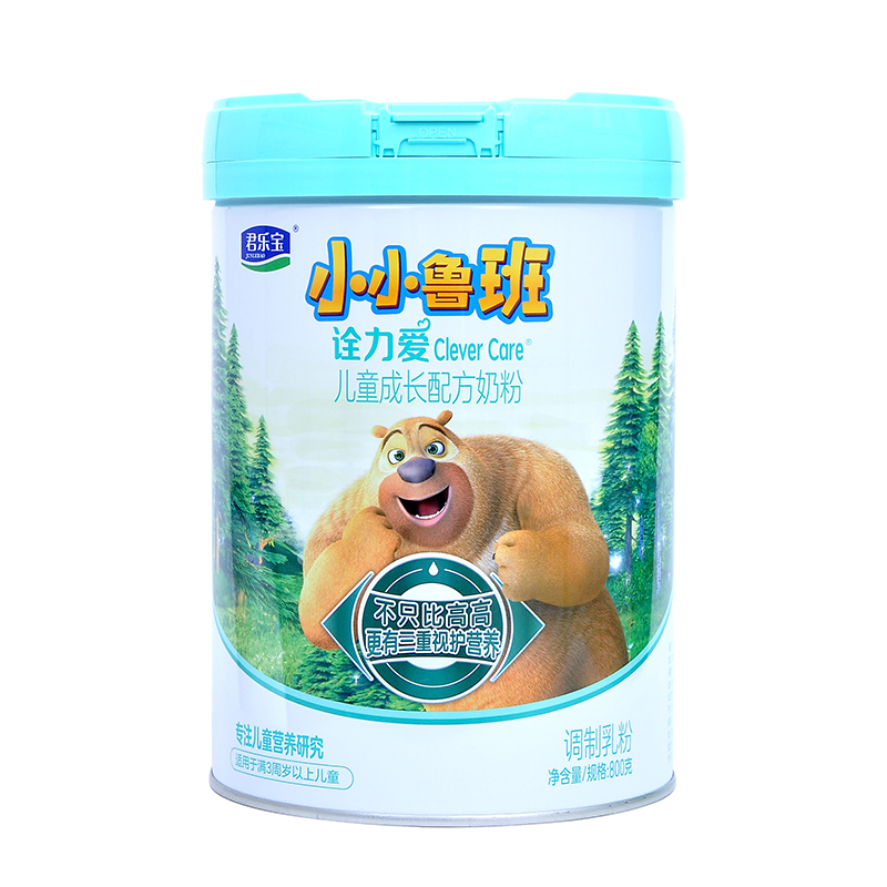 君乐宝小小鲁班诠力爱儿童奶粉3-14岁4段儿童学生牛奶粉新日期
