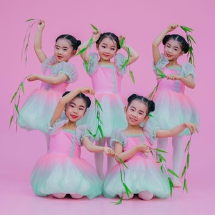 六一儿童节演出服表演服装学生中国爵士舞女童服装合唱团舞蹈裙子