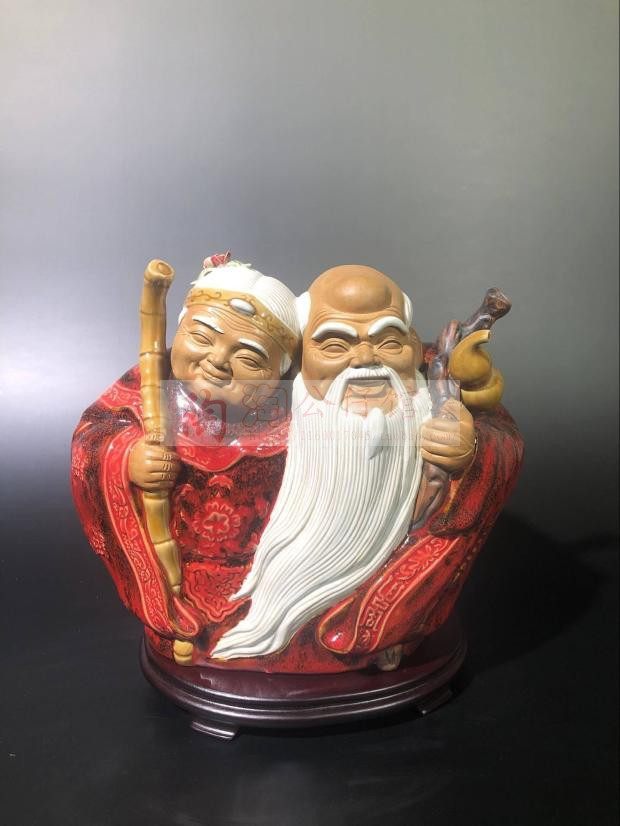 陶瓷工艺品石湾公仔家居装饰品礼品结婚礼物人物摆件白头到老促销