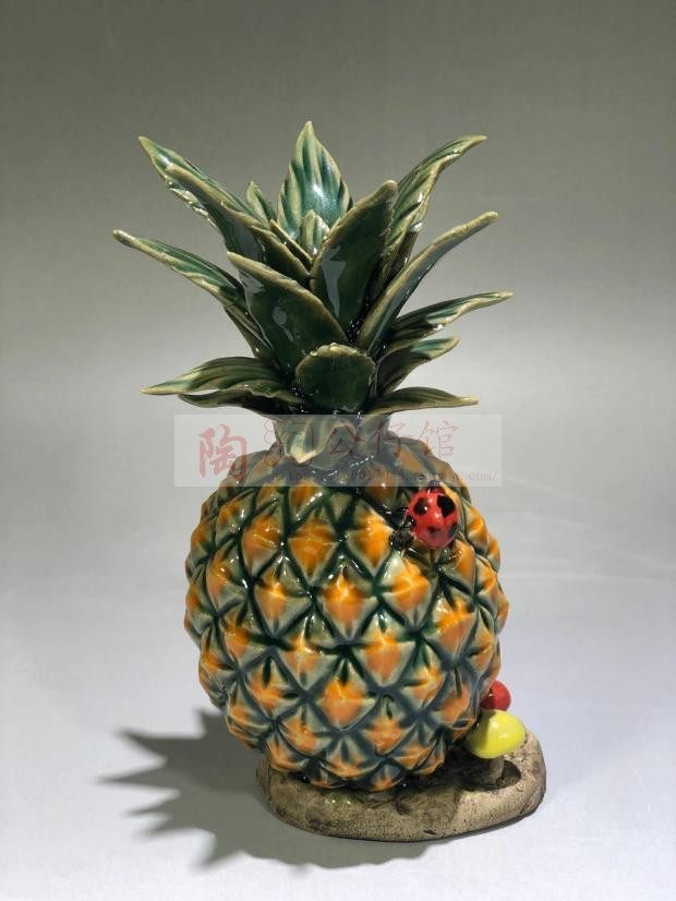 陶瓷工艺品石湾公仔家居装饰品礼品客厅桌面招财小摆件菠萝促销,家居饰品,装饰摆件,淘宝优惠券,粉丝福利购,淘宝优惠卷