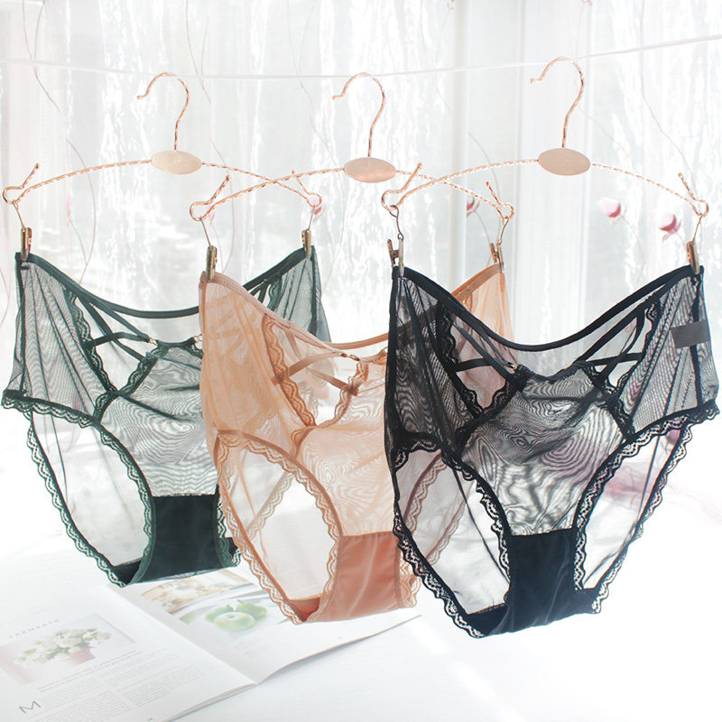 大码女士三角裤胖mm内裤透明性感舒适交叉带中腰棉裆速干亲肤柔软,女士内衣/男士内衣/家居服,女三角裤,淘宝优惠券,粉丝福利购,淘宝优惠卷