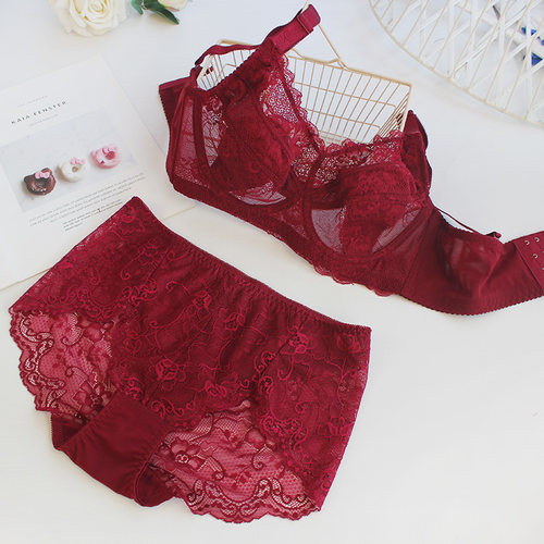 兔耳朵文胸套装软钢圈蕾丝性感