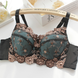 110性感 肩带可拆75 BCDEFH杯大码 文胸侧收副乳有钢圈上托聚拢薄款