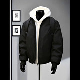 秋冬季港风纯色加厚棉服防风保暖H1030港风棉衣外套MY570P42，男装棉衣，星座1712-5