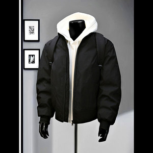 秋冬季港风纯色加厚棉服防风保暖H1030港风棉衣外套MY570 P42，男装棉衣，星座1712-5