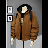 秋冬季港风纯色加厚棉服防风保暖H1030港风棉衣外套MY570P42，男装棉衣，星座1712-5