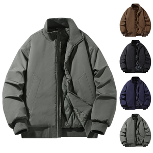 立领商务休闲棉衣男1030飞行保暖棉服男港风棉衣青少年潮牌棉P42，男装棉衣，星座1712-5