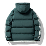 两条杠棉衣男女同款连帽棉衣外套拉链棉服加厚保暖棉袄P40，男装棉衣，星座1712-5