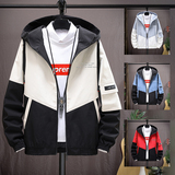 春秋男士外套潮流韩版工装夹克青少年学生薄款上衣服休闲连帽P25，男装夹克，星座1712-5