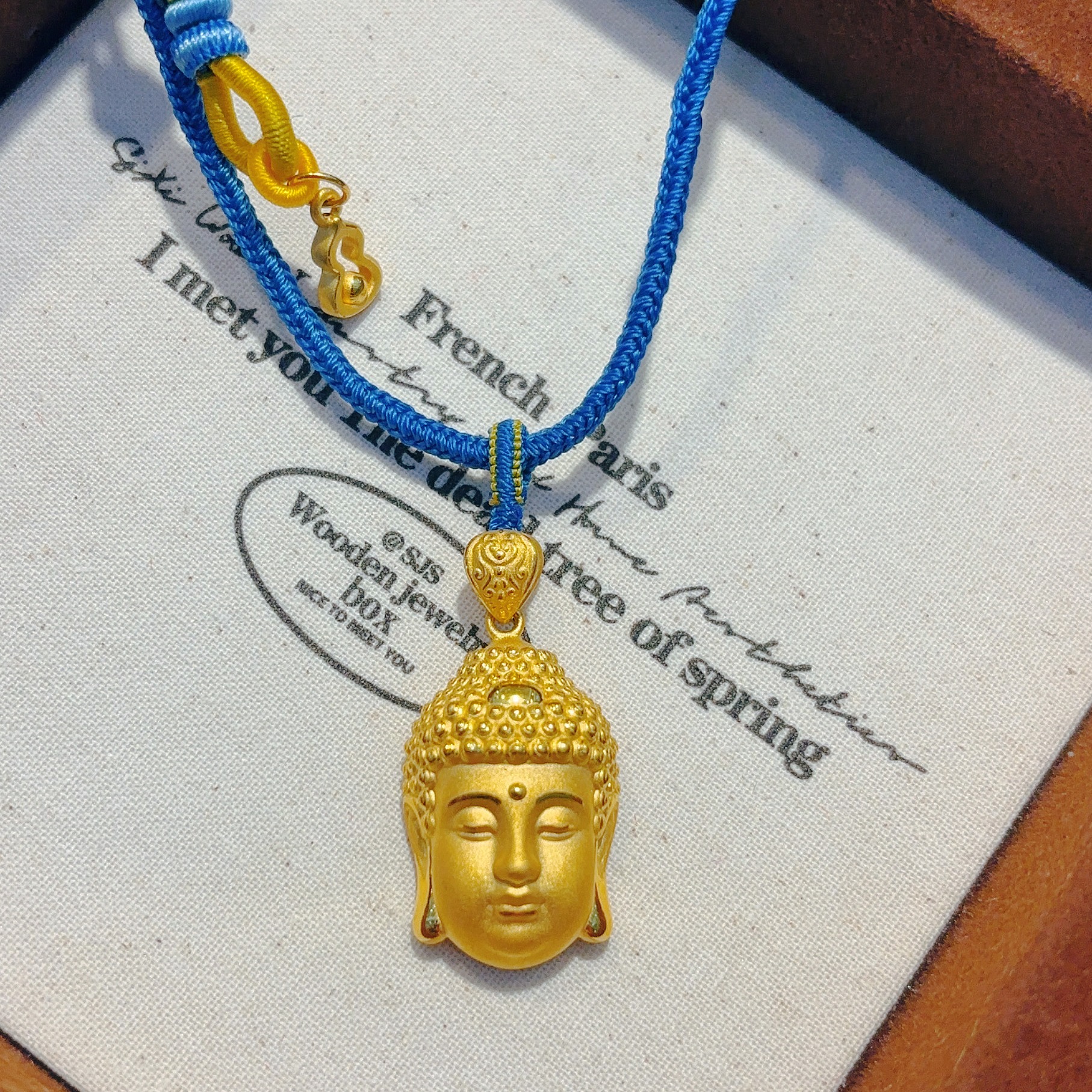 黄金佛头吊坠足金999如来佛祖项链挂坠大日如来金佛节日送老婆
