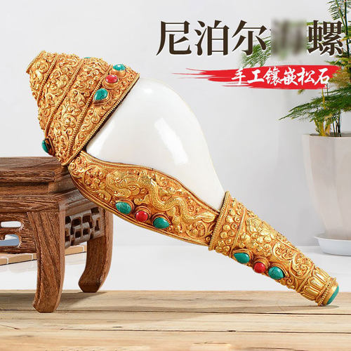 吉祥花纹浮雕手工镶嵌松石