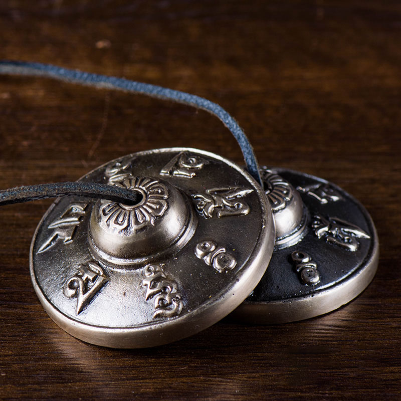 尼泊尔手工铜黄铜碰钟会仪轨打击乐器现代供具铃钹碰铃