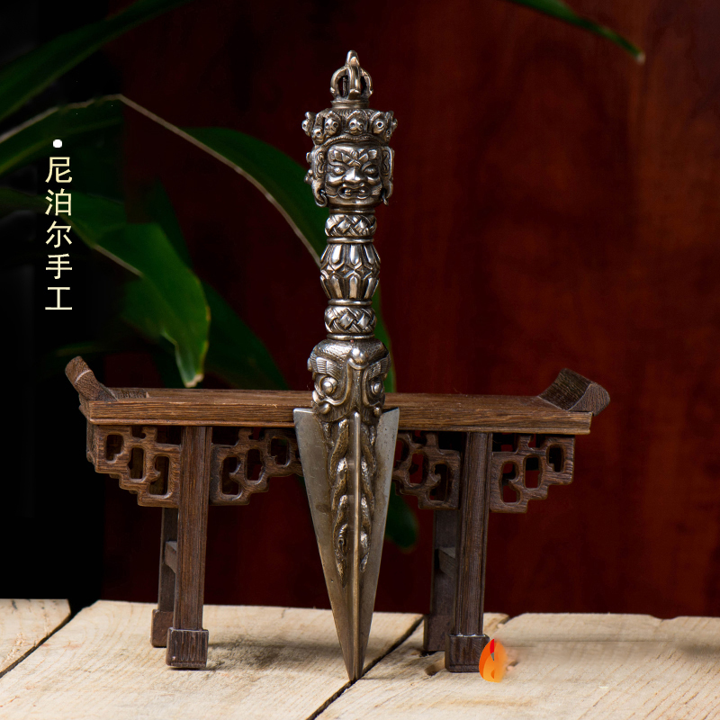 藏村 普巴金刚杵尼泊尔手工做旧天铁西藏现代供具金刚橛