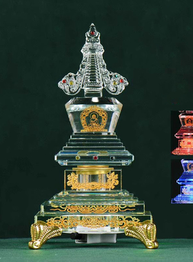 插电水晶灯发光客厅塔摆件