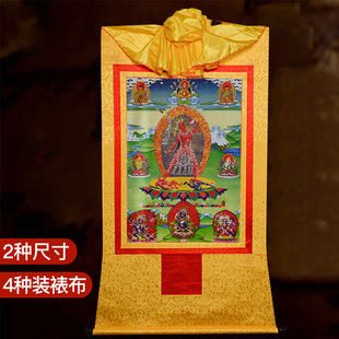 那洛空行母铜像家用书房装饰画西藏镀金烫金铜像像唐卡挂画