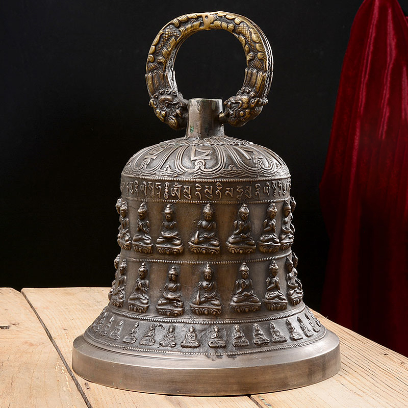 金刚铃尼泊尔手工金刚杵铜惊鸟铃客厅风铃挂钟大铃铛