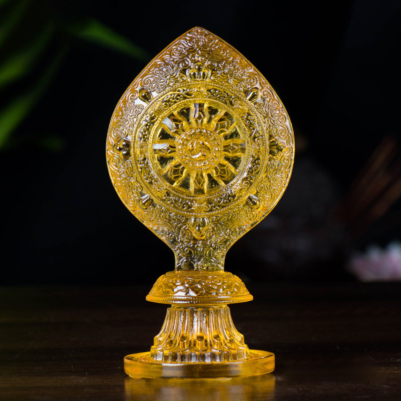家用古法琉璃供品七政宝供具金轮家居桌面曼扎盘曼达盘顶摆件,特色手工艺,其他,淘宝优惠券,粉丝福利购,淘宝优惠卷