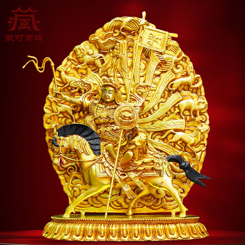 11寸格萨尔王铜像摆件