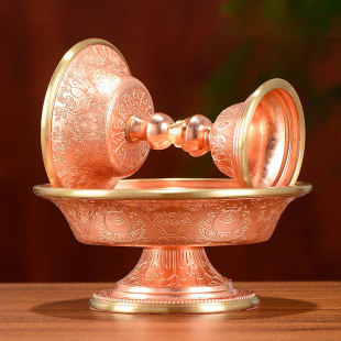 护法杯红铜供杯现代家居装饰用品供水杯护法杯供杯大号13cm