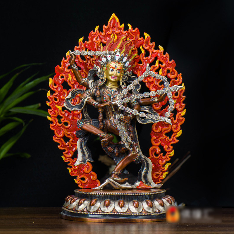 现代工艺用品 铜像摆件用品铜像定制1尺紫铜作明佛母铜像 铜像像