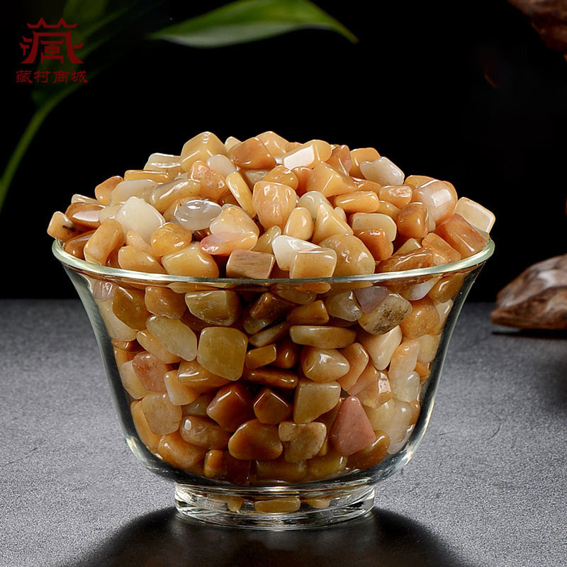 八供七宝石铜像佛塔装赞用品供具供品天然岫玉石供曼扎盘宝石 1两