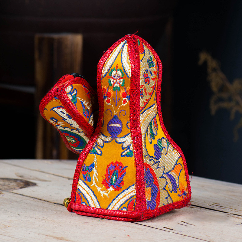 佛前金刚铃杵套室内供具保护套尼泊尔手工刺绣金刚铃杵套多款