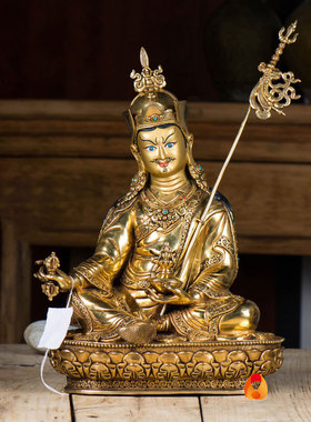 家用尼泊尔莲花生大士摆件