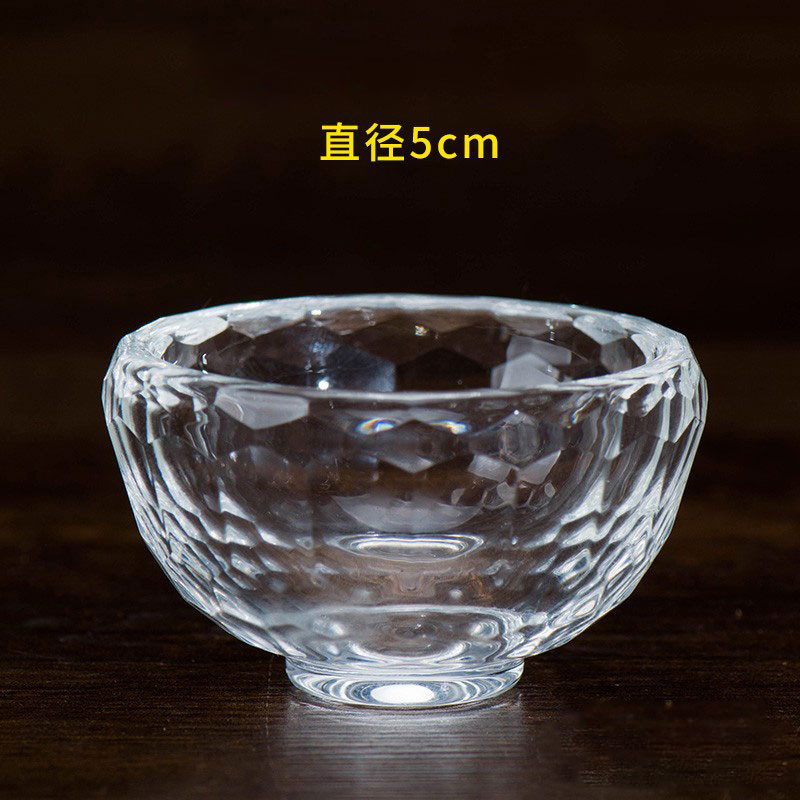 西藏水碗摆件圣水杯玻璃