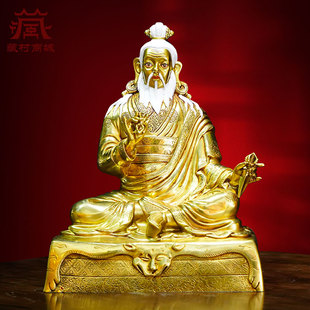 精工铜《敦珠》全鎏金仿尼泊尔工艺家用《顿珠》桌面铜像摆件