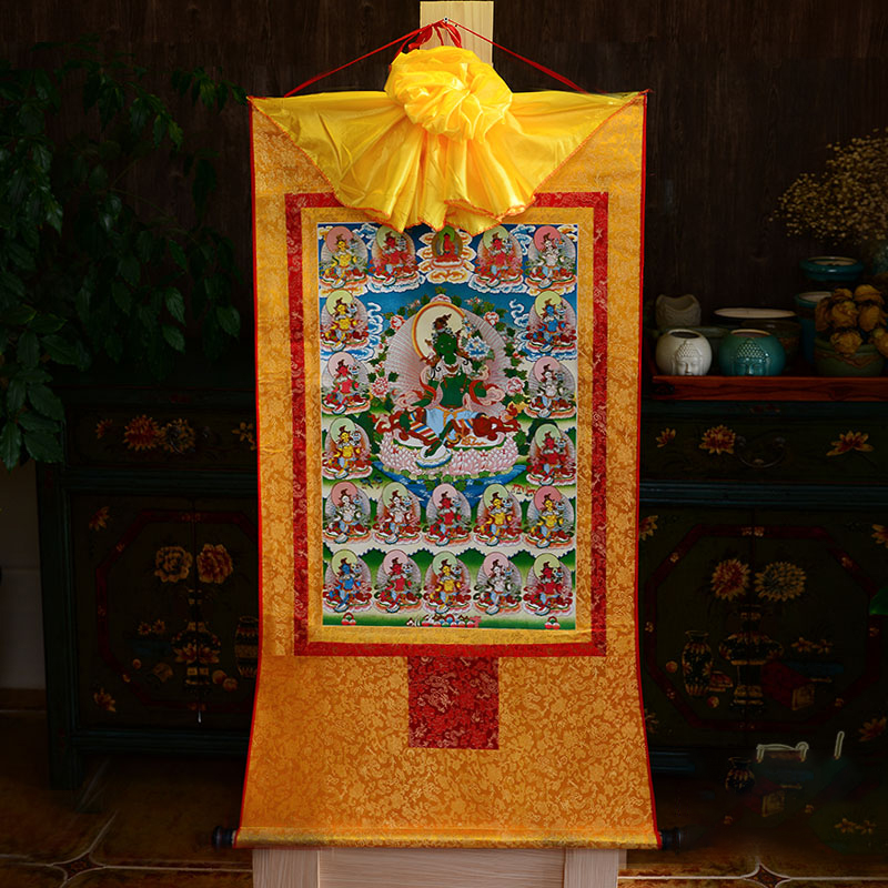 镀金画心装裱唐卡挂画多尺寸选择