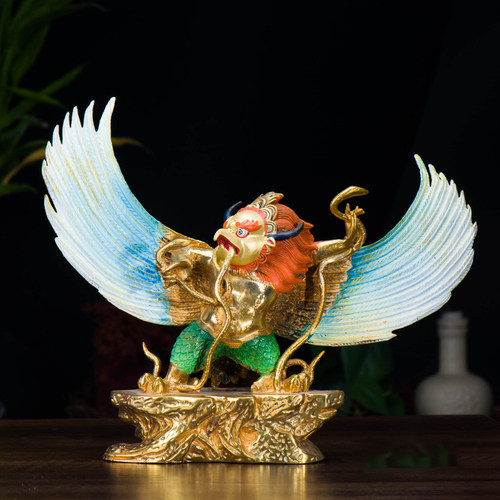 藏传用品尼泊尔鎏金彩绘铜