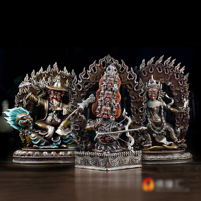 尼泊尔手工铜镀银宁玛根本