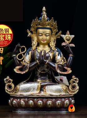 铜像摆件尼泊尔手工錾刻