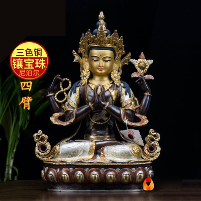 铜像摆件尼泊尔手工錾刻
