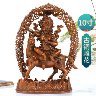 吉祥天母家居装饰摆件铜紫铜定制家居客厅铜像工艺品